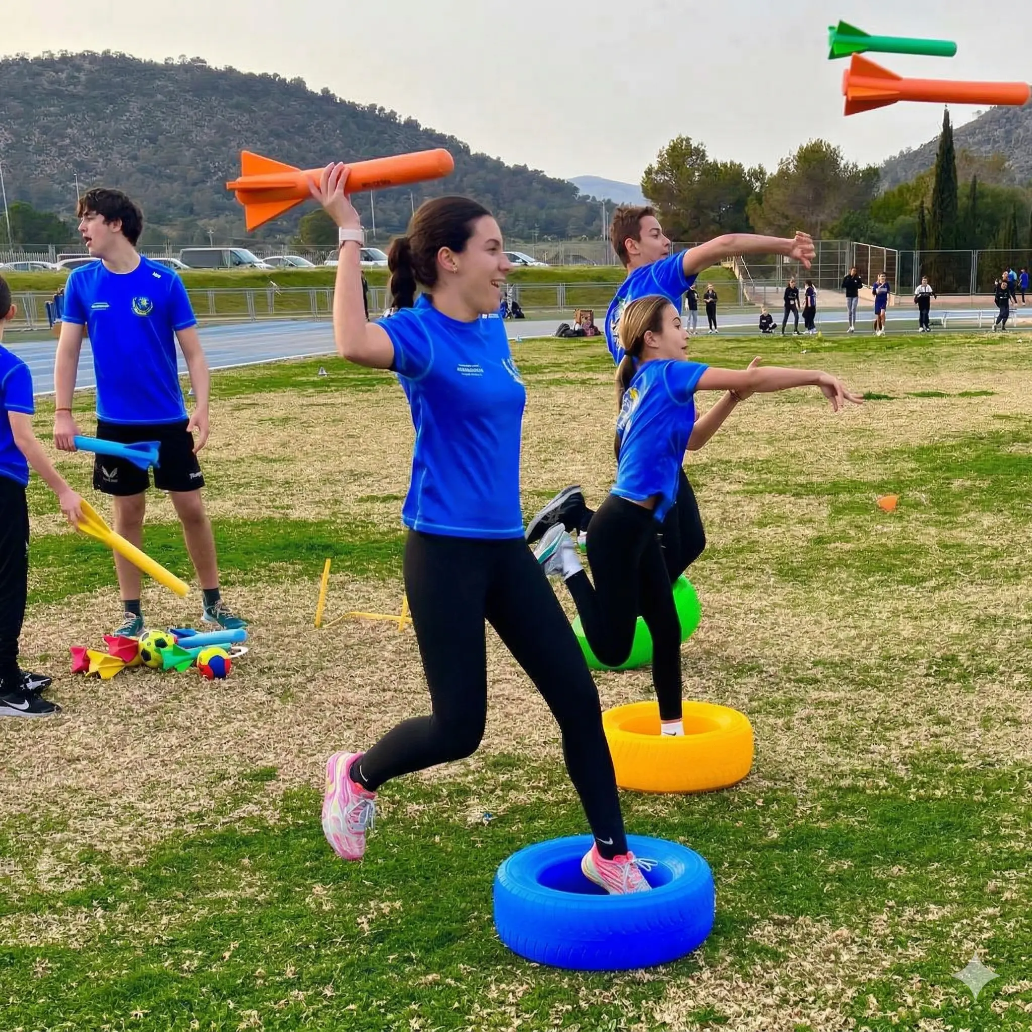Niños en actividades deportivas del campamento de verano en Palma de Mallorca — Campus Multideporte Palma
